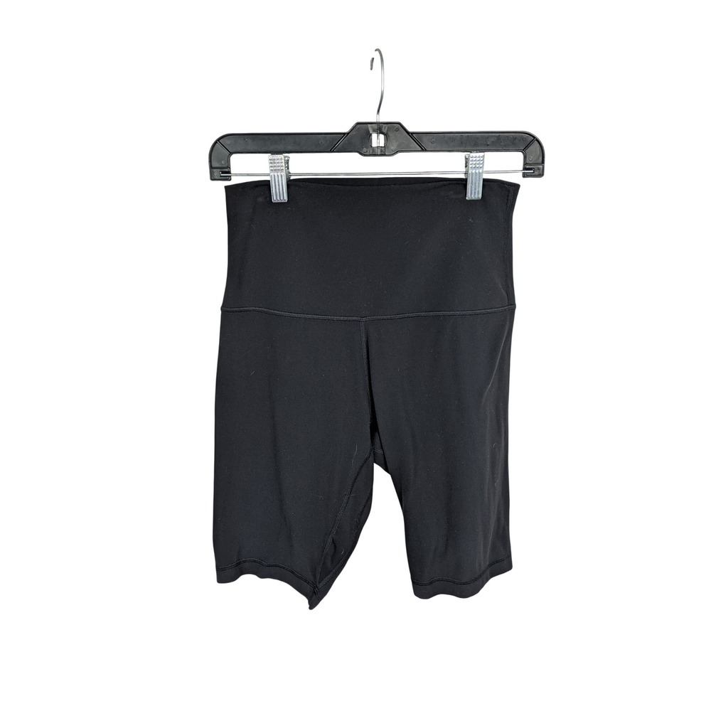 Lululemon Black High Rise Biker Shorts Size 8 Yoga Athletic Training 6in Inseam
